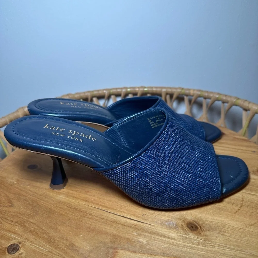Kate Spade New York Malibu Summer Vacation Resort Sandal Blazer Blue Size 7.5/38
